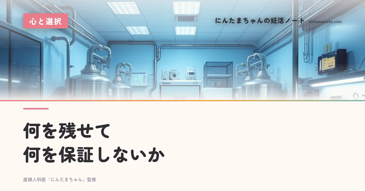 何を残せて何を保証しないか