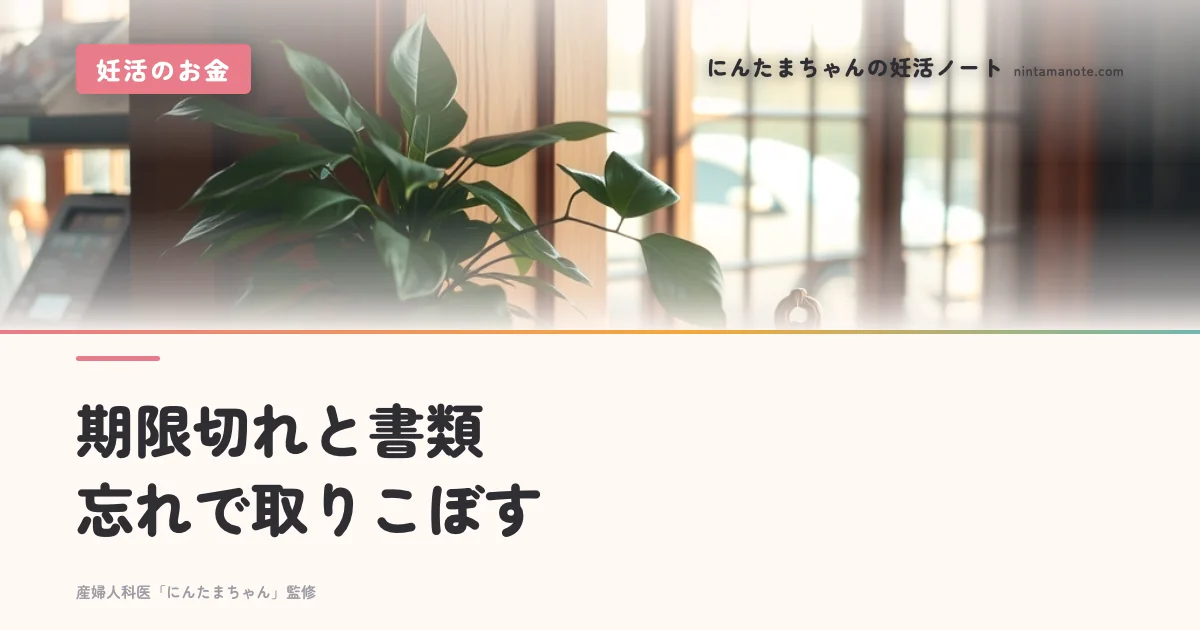期限切れと書類忘れで取りこぼす