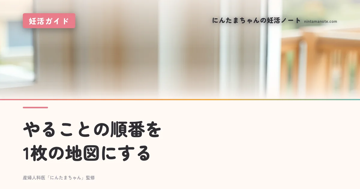 やることの順番を1枚の地図にする