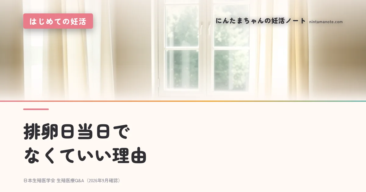 排卵日当日でなくていい理由
